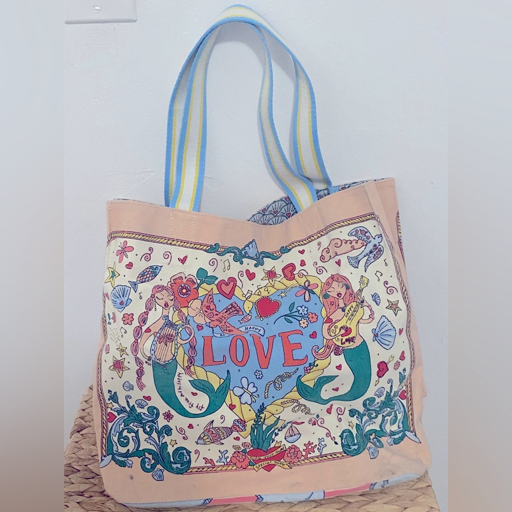 Brighton Mermaid Siren Song Canvas Tote New in Package